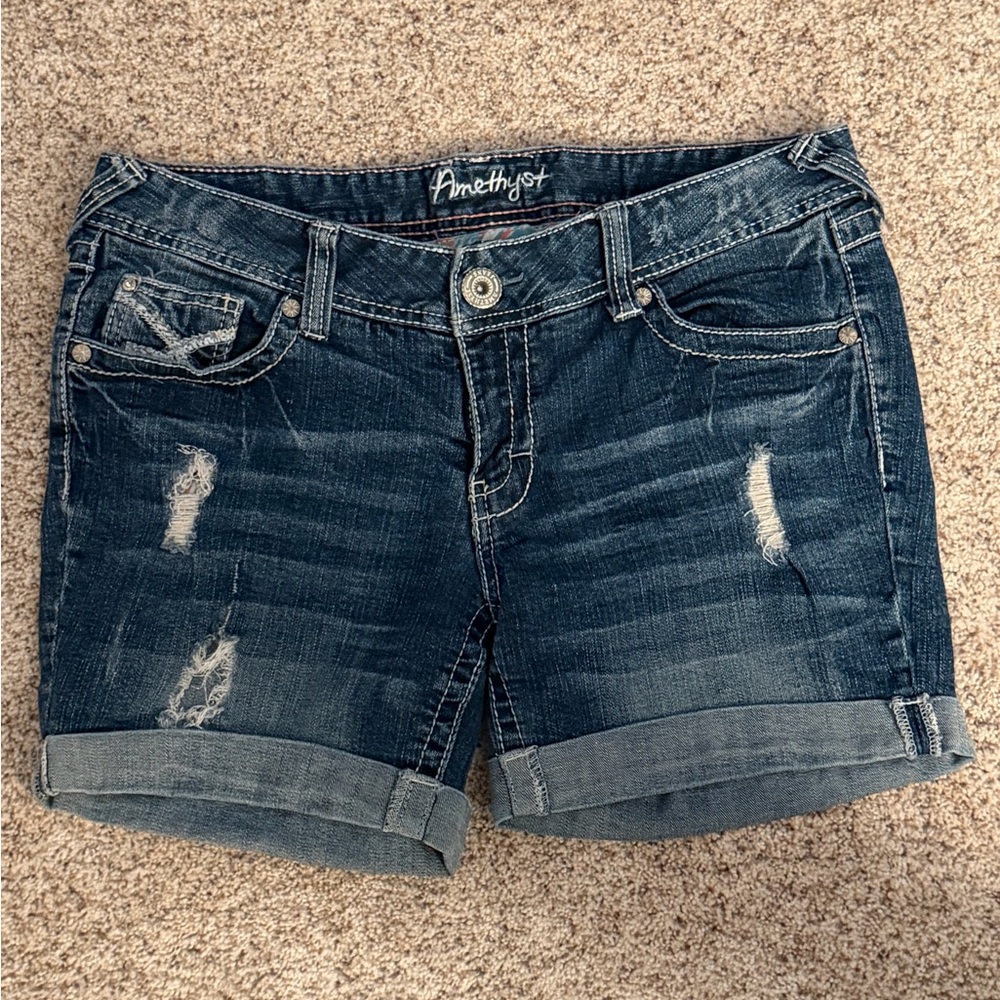 Amethyst Jeans Distressed Jean Shorts Size 11